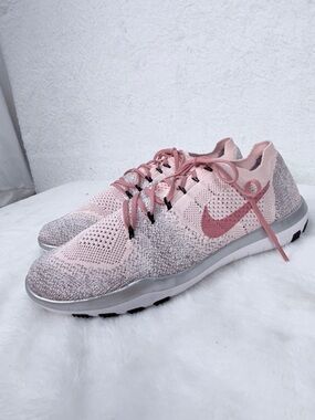 Nike Free Focus Flyknit 2 Bionic Training Shoes Pink Knit Sneakers Mens 11